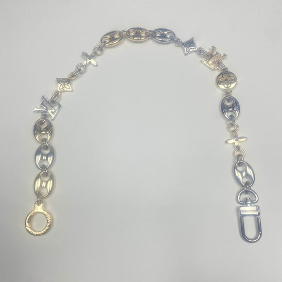 Louis Vuitton LV Vintage Sailor Chain Belt S00 M03122 Silver & Gold - Picture 6 of 9